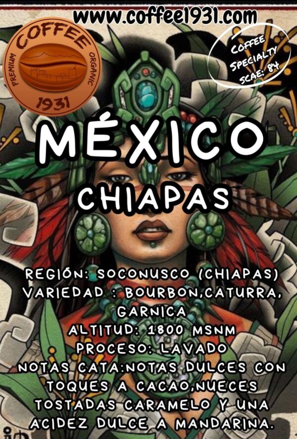 Café Orgánico México Chiapas (Sca 84 puntos)
