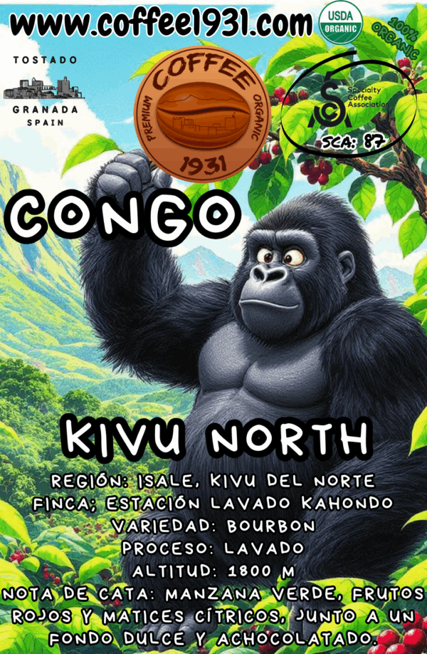 Café Congo Kiwu North  (Coffee Specialty 87 Sca)