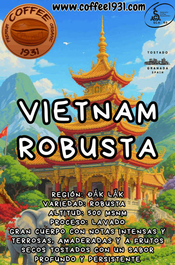 Café Vietnam Robusta  (Coffee Specialty 80 Sca)