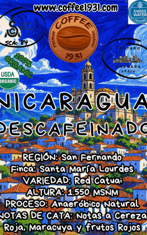 Descafeinado Nicaragua (Coffee Specialty 84 Sca)