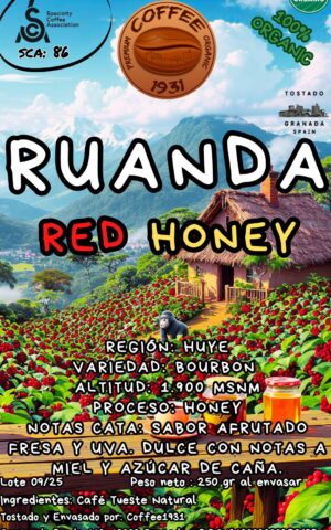 Ruanda Red Honey  (Coffee Specialty 86 Sca)