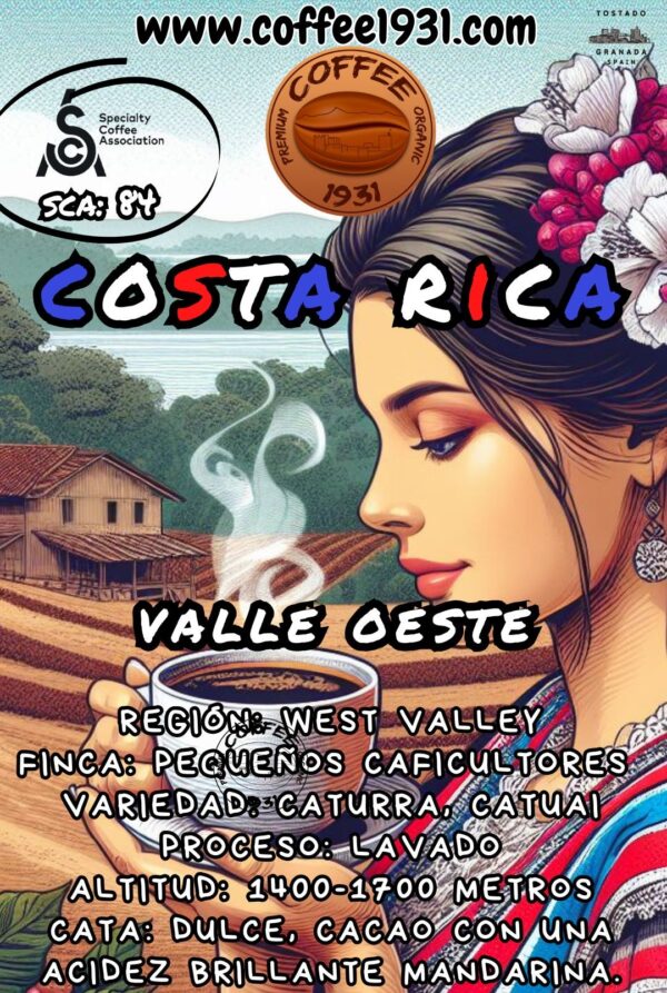 Costa Rica "Valle Oeste" (Coffee Specialty 84 Sca)