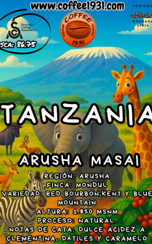 Tanzania Arusha Masai (Coffee Specialty 86.75 Sca)