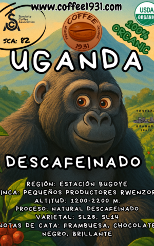 Descafeinado Uganda (Coffee Specialty 82 Sca)