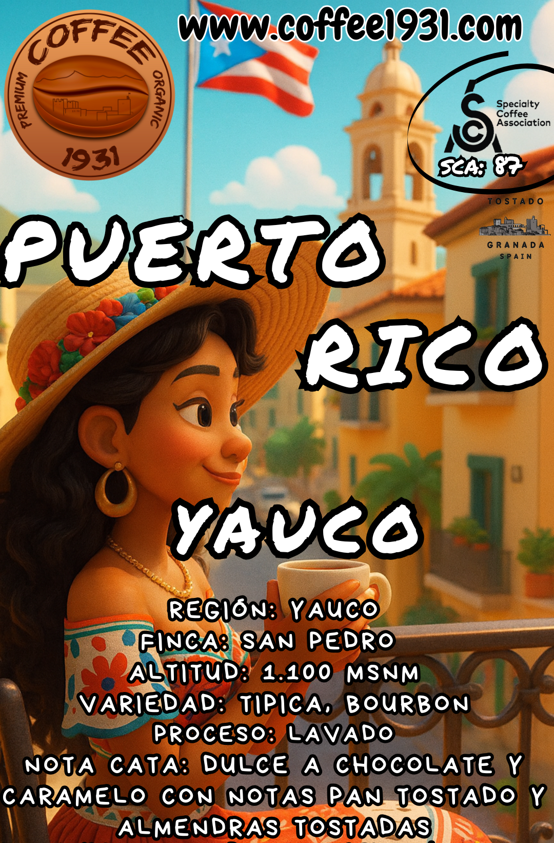 Puerto Rico (Coffee Specialty 87 Sca)