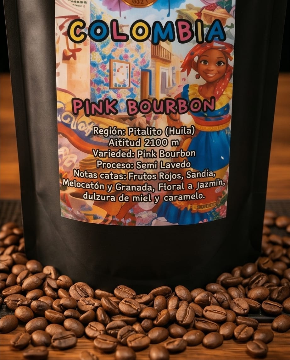 Colombia Pink Bourbon (Coffee Specialty 85 Sca) - Imagen 2