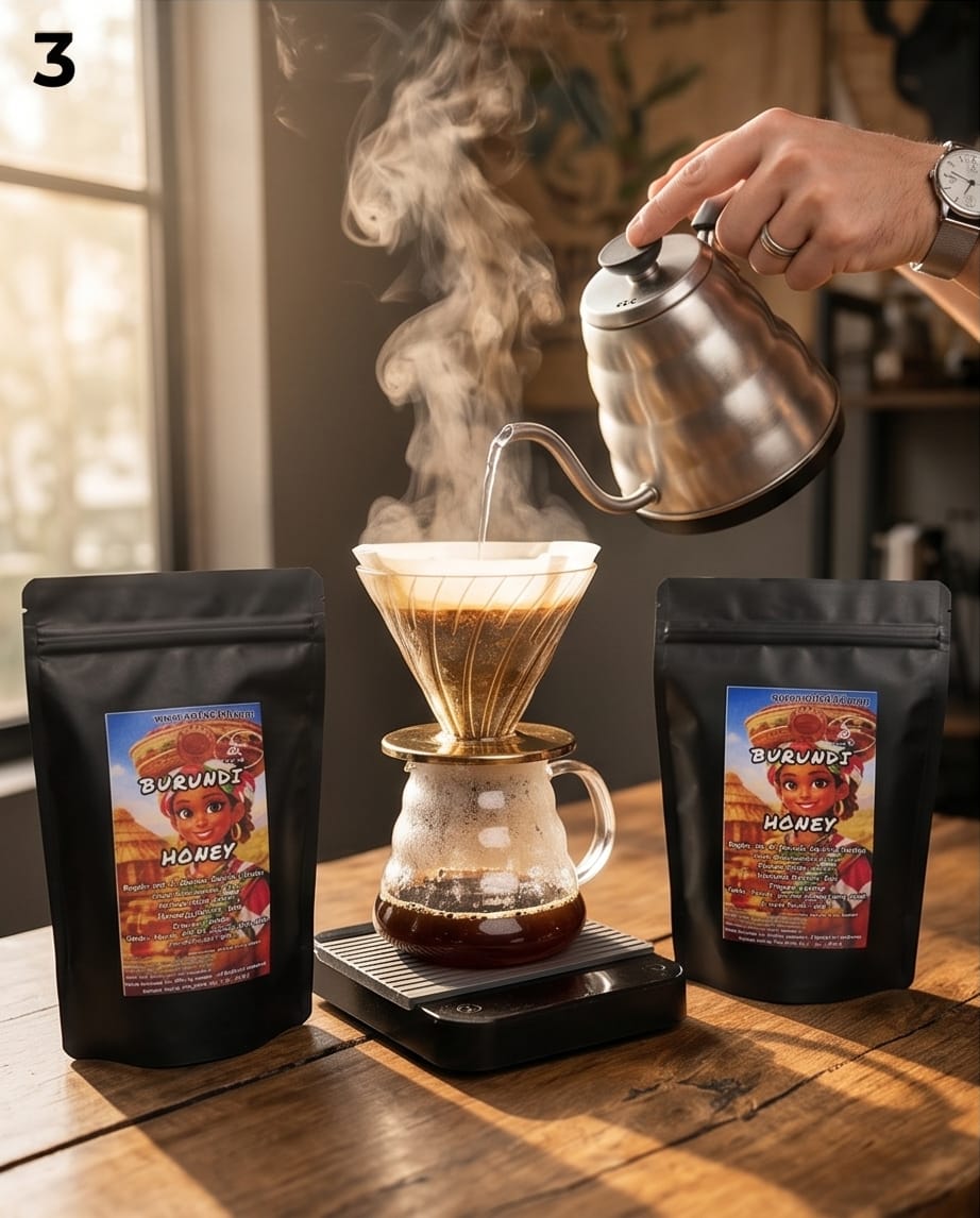 Café Burundi Honey (85 Sca) - Imagen 3